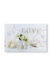 Art for the Home Hearts & Love LED Printed Canvas in Grey - thumbnail 2
