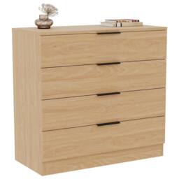 Kelvenix pine Modern Bedroom 4 Drawer Chest Cabinet in Brown - Size: 0.6m2 - thumbnail 1