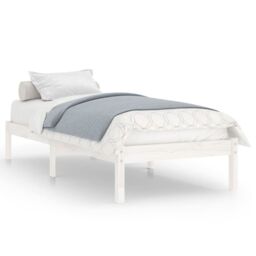 Berkfield Home Bed Frame White Solid Wood Pine 90x200 cm - thumbnail 2