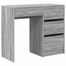Berkfield Home Grey Writing Desk Grey Sonoma Engineered Wood Medium Storage - thumbnail 3