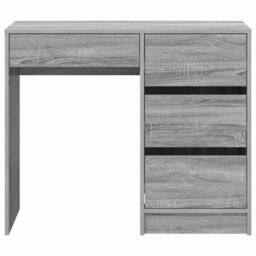 Berkfield Home Grey Writing Desk Grey Sonoma Engineered Wood Medium Storage - thumbnail 6