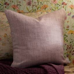 Voyage Maison Jedburgh Textured Woven Square Cushion in Lilac - Size: 50 cm x 50 cm - thumbnail 1