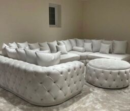 HOB Furniture Royal Surrey U Shape Chaise Sofa in Cream - thumbnail 2