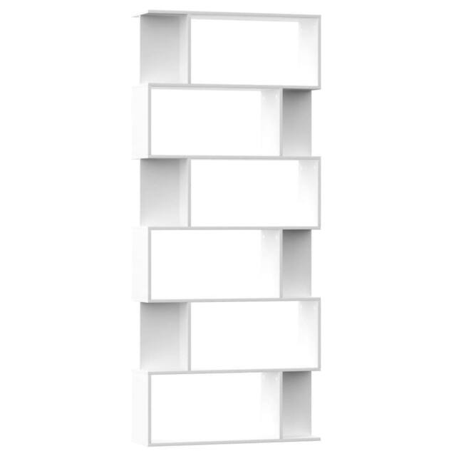 Berkfield Home Book Cabinet/Room Divider White 80x24x192 cm Engineered Wood - Size: 80 x 24 x 192 cm - image 1