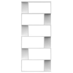 Berkfield Home Book Cabinet/Room Divider White 80x24x192 cm Engineered Wood - Size: 80 x 24 x 192 cm - thumbnail 5