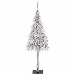 Berkfield Home Stunning Christmas Tree with 300 LEDs White 210 cm PE & Steel - thumbnail 4