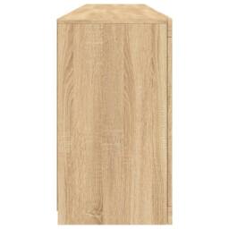 Berkfield Home Sideboard with LED Lights Sonoma Oak 164x37x67 cm in Light Brown - Size: 164 x 37 x 67 cm - thumbnail 8