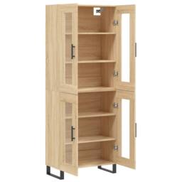 Berkfield Home Highboard Sonoma Oak 69.5x34x180 cm Engineered Wood in Brown - thumbnail 4