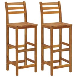 Berkfield Home 3 Piece Balcony Bar Set Solid Wood Acacia in Brown - thumbnail 5