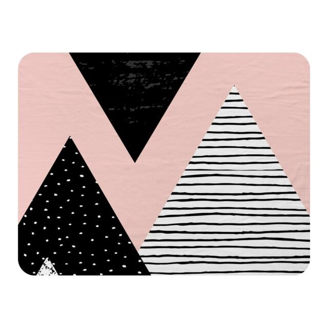 Benjamin Tate Design Geometric Triangles Blanket in Natural - Size: 120 cm x 150 cm - image 1