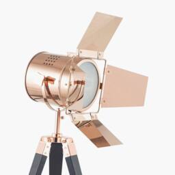 Ruma Wood & Metal Film Studio Tripod Table Lamp in Copper - thumbnail 4