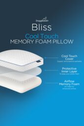 Snuggledown Single Bliss Cool Touch Memory Foam Deep Filled Side Sleeper Pillow in White - thumbnail 2