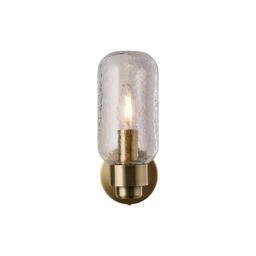 Nordlux Vintage Indoor Wall Light Brass Glass E14 Bathroom Safe - Mains Powered, IP44 in Gold - thumbnail 3