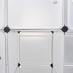 Berkfield Home Modular Cabinet 14 Compartments White 37x146x180.5 cm - thumbnail 5