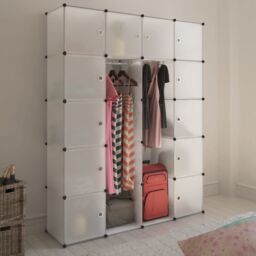 Berkfield Home Modular Cabinet 14 Compartments White 37x146x180.5 cm