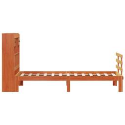 Berkfield Home Bookcase Bed without Mattress Wax Brown 100x200cm Solid Wood Pine - Size: 100x200 cm - thumbnail 5