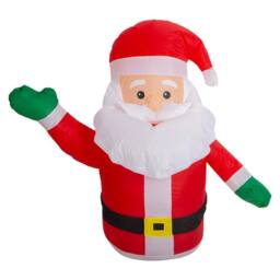 VFM e-Store Christmas Santa Inflatable Outdoor Decoration 107cm x 105cm Red X 1 - Size: 107 cm x 105 cm