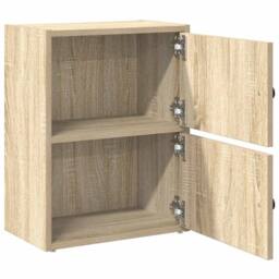 Berkfield Home Durable Bookcase Sonoma Oak 40x24x52 cm Engineered Wood in Light Tan - Size: 40 x 24 x 52 cm - thumbnail 5