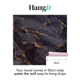 Superfresco Easy Marble Navy Gold Print To Order 3m x 2.8m Mural - thumbnail 3
