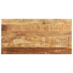 Berkfield Home Dining Table 140x70x76 cm Rough Mango Wood in Brown - Size: 140 x 70 x 76 cm - thumbnail 3