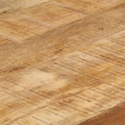 Berkfield Home Dining Table 140x70x76 cm Rough Mango Wood in Brown - Size: 140 x 70 x 76 cm - thumbnail 6