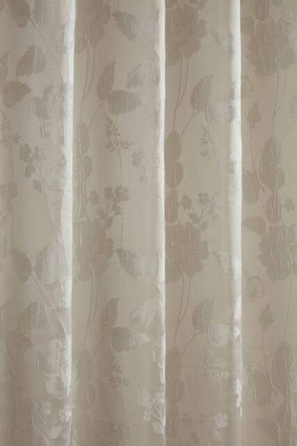 New Edge Blinds Meadows Lined Eyelet Jacquard Curtains in Cream - Size: 168 cm width x 183 cm drop - image 1