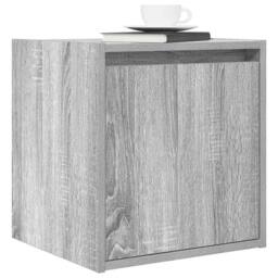 Berkfield Home Wall-Mounted Bedside Cabinet Grey Sonoma 38x34x40 cm - Size: 38 x 34 x 40 cm - thumbnail 4