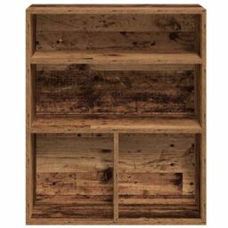 Berkfield Home Book Cabinet Old Wood 60x30x71.5 cm Engineered Wood in Brown - thumbnail 4