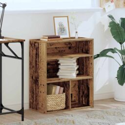 Berkfield Home Book Cabinet Old Wood 60x30x71.5 cm Engineered Wood in Brown - thumbnail 3