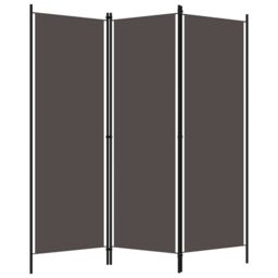 Berkfield Home 3-Panel Room Divider Anthracite 150x180 cm in Black - thumbnail 2