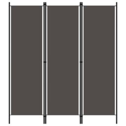 Berkfield Home 3-Panel Room Divider Anthracite 150x180 cm in Black