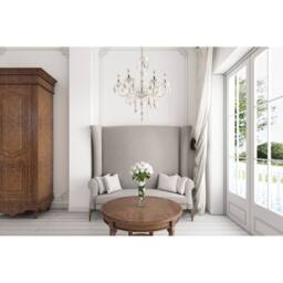 Netlighting Cuimbra I White Chandelier Chrome Candle 6x E14 - thumbnail 2