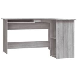 Berkfield Home Modern Corner Desk Grey Sonoma 120x140x75 cm Engineered Wood - Size: 120 x 140 x 75 cm - thumbnail 3