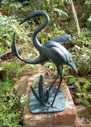 Inspirational Gifting Love Cranes Garden Sculpture Cast in Aluminium with Bronzed Finish in Bronze - thumbnail 3