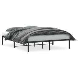 Berkfield Home Metal Bed Frame Black 160x200 cm - thumbnail 3