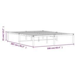 Berkfield Home Metal Bed Frame Black 160x200 cm - thumbnail 9