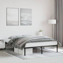 Berkfield Home Metal Bed Frame Black 160x200 cm - thumbnail 2