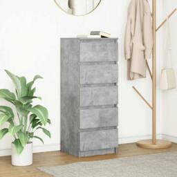 Berkfield Home Sideboard with Drawers Concrete Grey 37.5x35x99 cm Engineered Wood - thumbnail 2