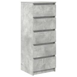 Berkfield Home Sideboard with Drawers Concrete Grey 37.5x35x99 cm Engineered Wood - thumbnail 1
