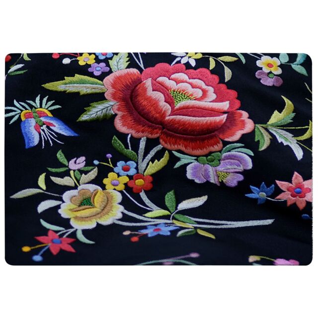 Benjamin Tate Design Vibrant Flowers Rug in Natural - Size: Large - image 1