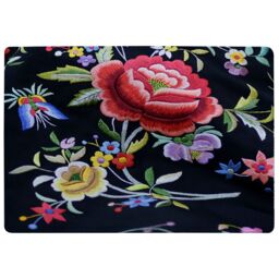 Benjamin Tate Design Vibrant Flowers Rug in Natural - Size: Large - thumbnail 1