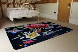 Benjamin Tate Design Vibrant Flowers Rug in Natural - Size: Large - thumbnail 3
