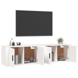 Berkfield Home Wall-mounted TV Cabinets 2 pcs White 80x34.5x40 cm - thumbnail 3