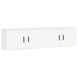 Berkfield Home Wall-mounted TV Cabinets 2 pcs White 80x34.5x40 cm - thumbnail 2