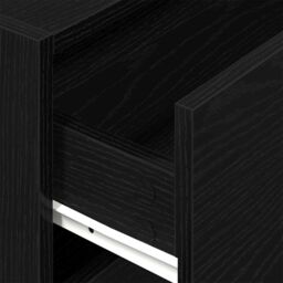 Berkfield Home Cabinet with 2 Drawers Black Oak 60x31x40 cm Engineered Wood - Size: 60 x 31 x 40 cm - thumbnail 8