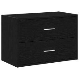 Berkfield Home Cabinet with 2 Drawers Black Oak 60x31x40 cm Engineered Wood - Size: 60 x 31 x 40 cm - thumbnail 2