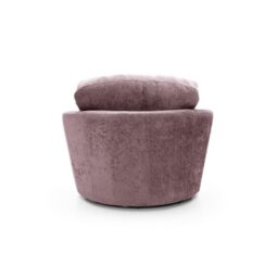 Abakus Direct Harriet Crushed Chenille Swivel Chair in Pink - thumbnail 3