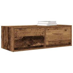 Berkfield Home TV Cabinets 2 pcs Old Wood 80x31x25.5 cm Engineered Wood in Brown - thumbnail 4