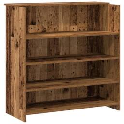 Berkfield Home Reception Desk Old Wood 180x50x103.5 cm Engineered Wood in Brown - thumbnail 8