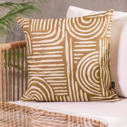 icon Cushion 43x43 Kyoto Fabric - Curve in Gold